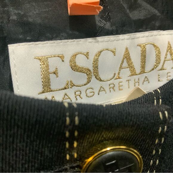 Vintage Escada Margaretha Ley Pin stripes virgin Wool Jacket blazer only 36 - Picture 7 of 11